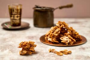 ערימות שקדים ללא סוכר